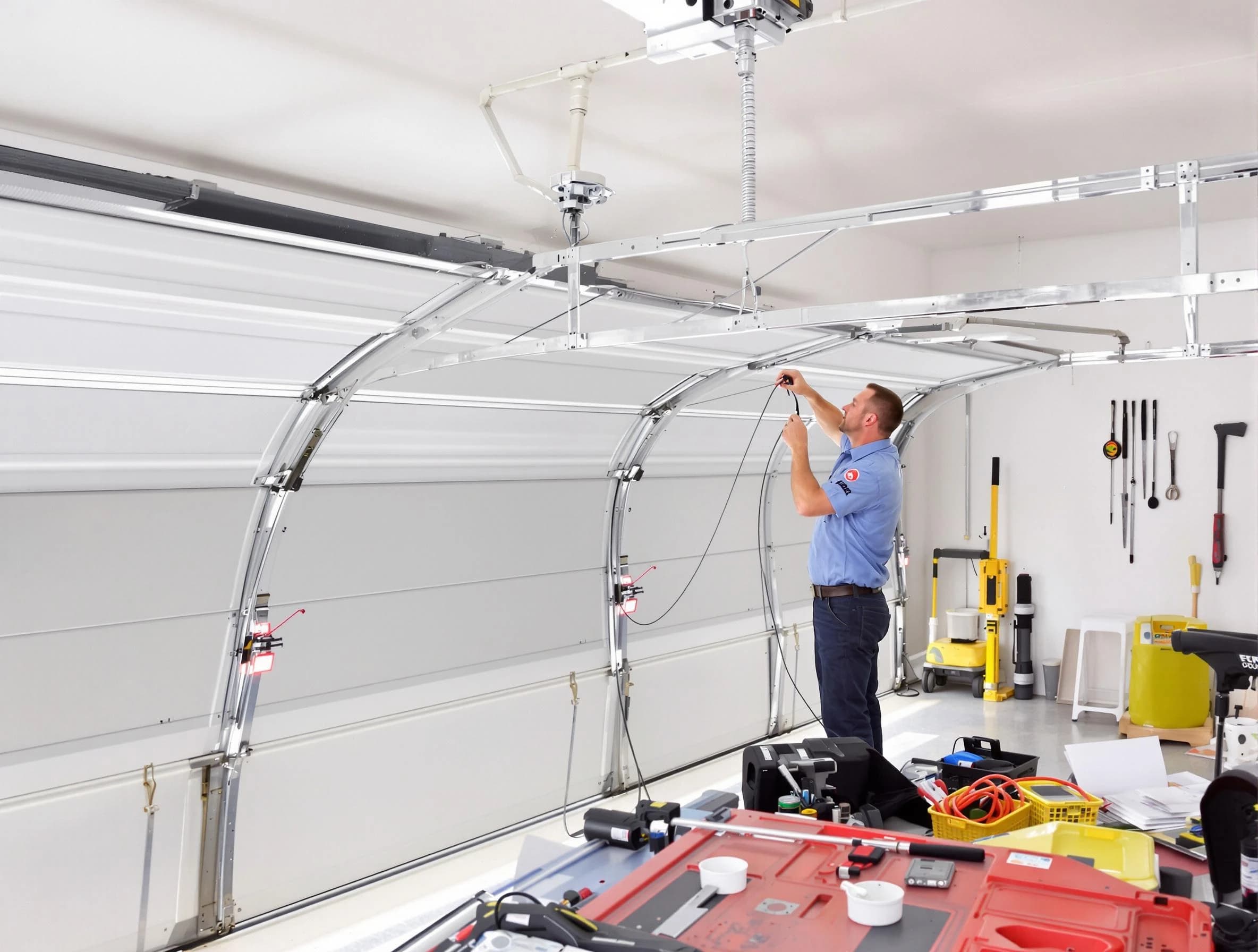Garage door cable repair service by Highland Garage Door Repair in Highland