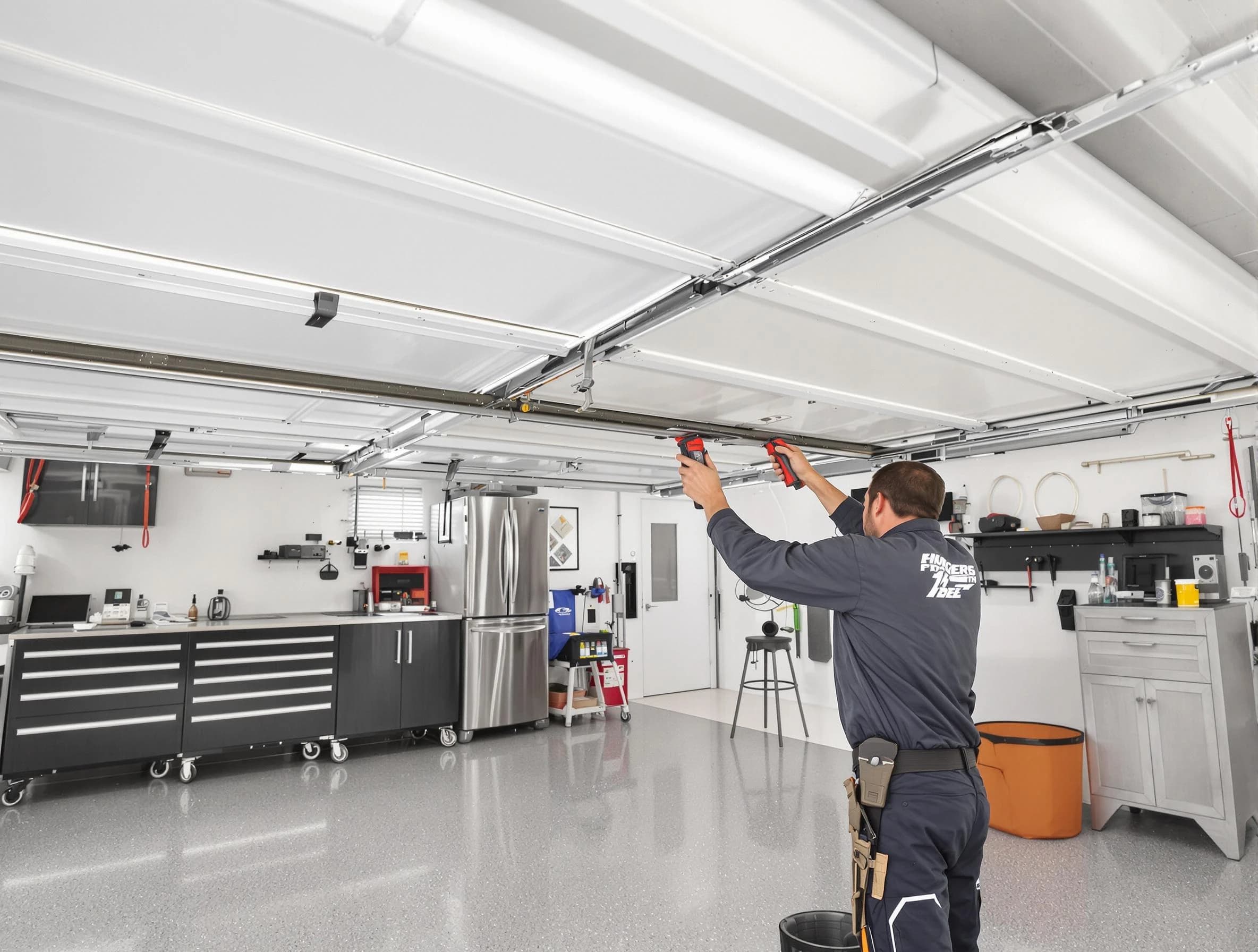 Overhead garage door repair service by Highland Garage Door Repair in Highland
