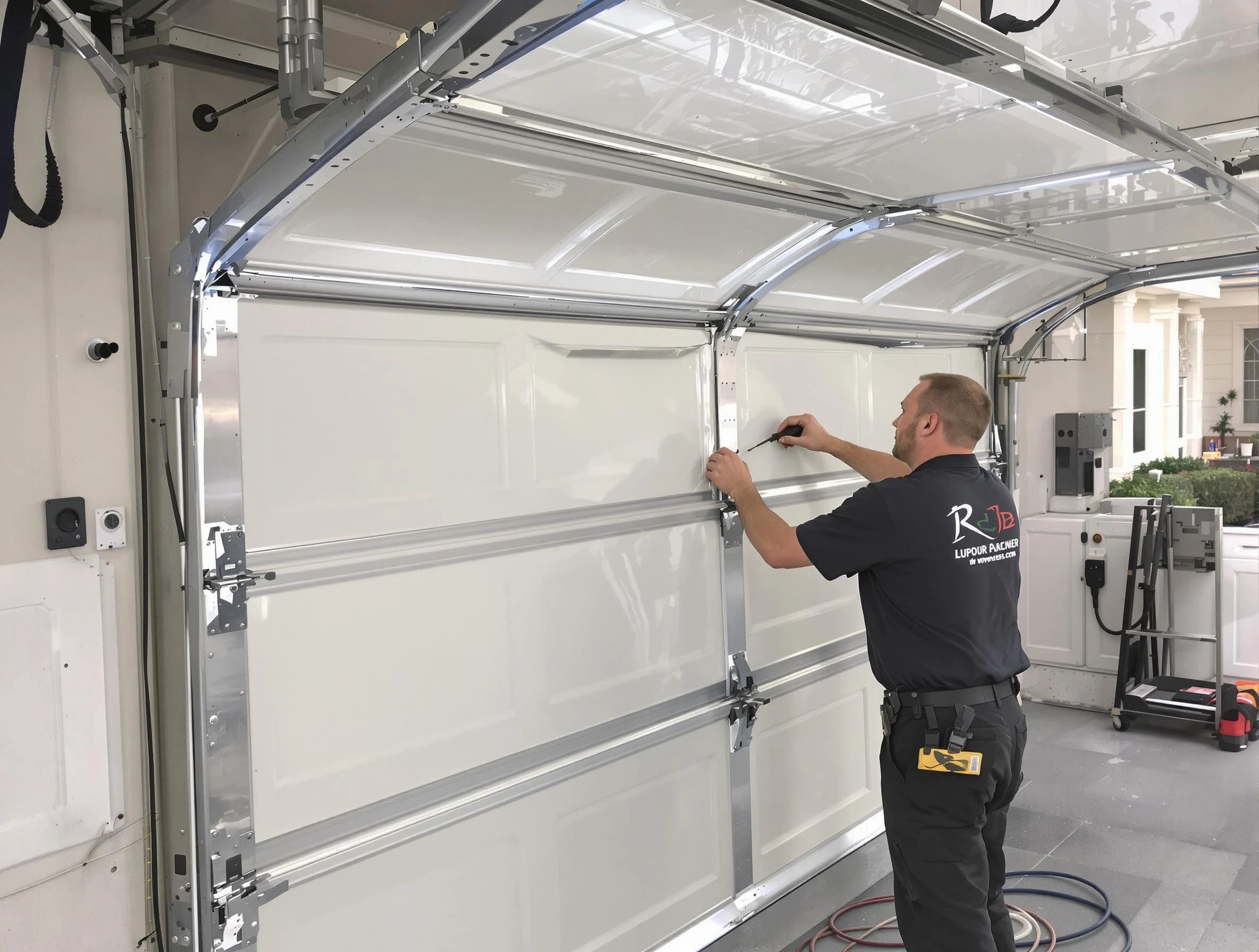 Highland Garage Door Repair professional performing panel repair in Highland