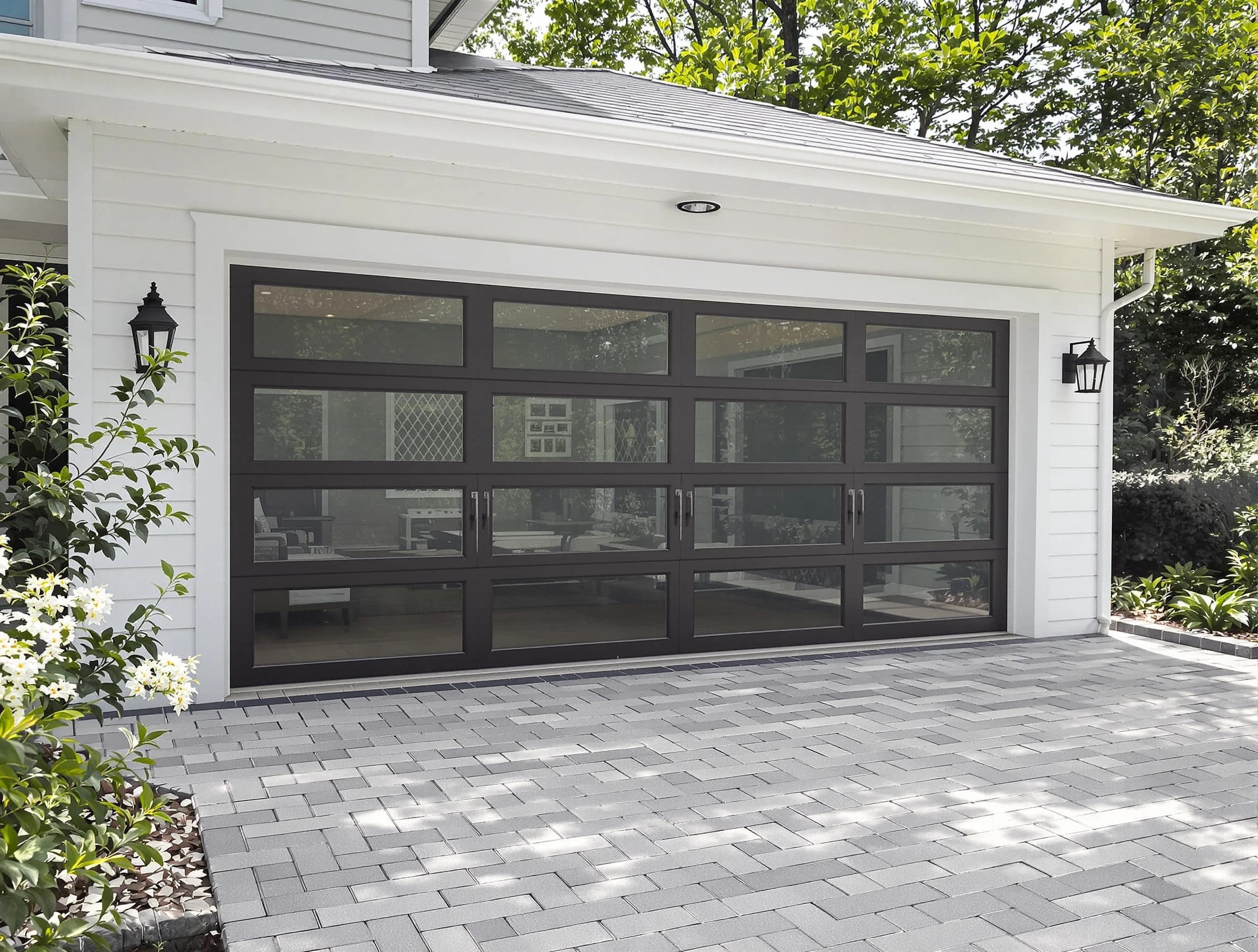 Highland Garage Door Repair design specialist presenting custom garage door options to Highland homeowner