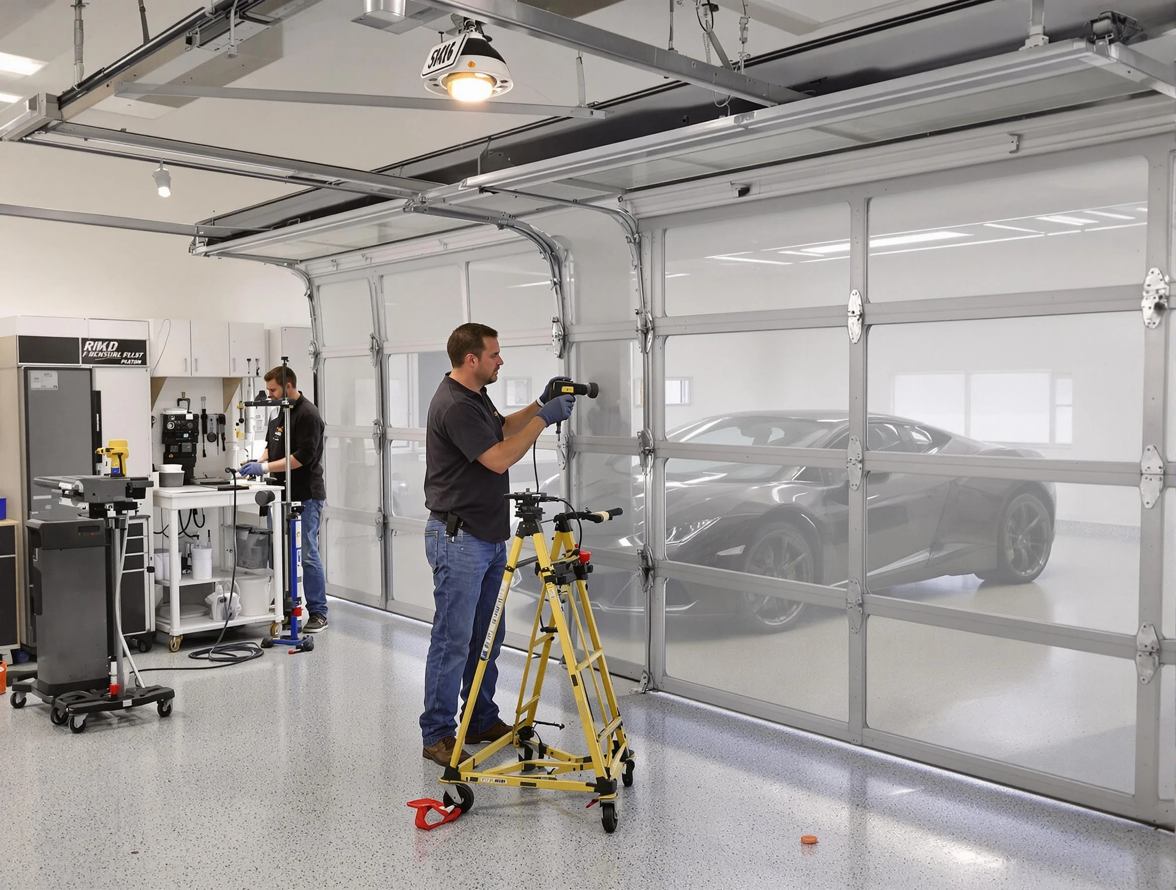 Garage Door Dents Repair in Highland