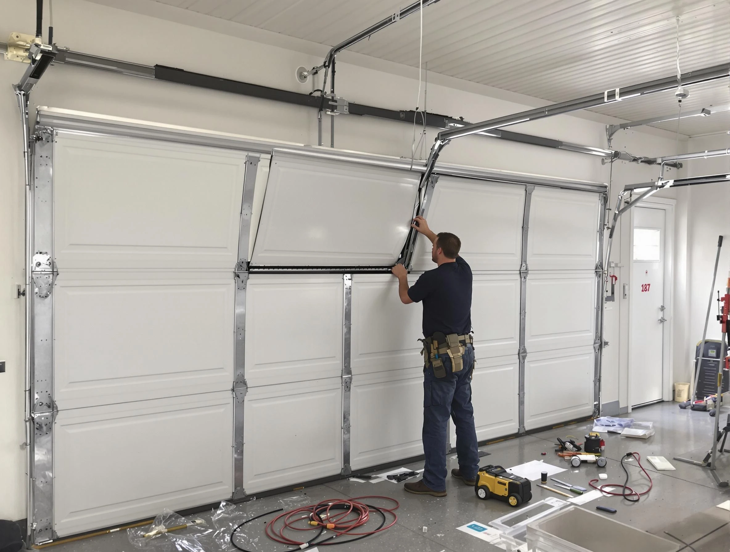 Garage Door Section Replacement in Highland