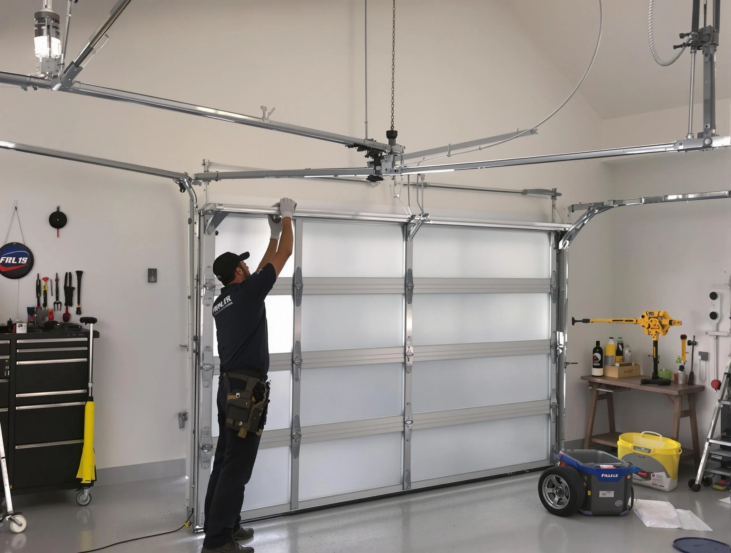 Highland Garage Door Repair certified team performing precision garage door installation in Highland