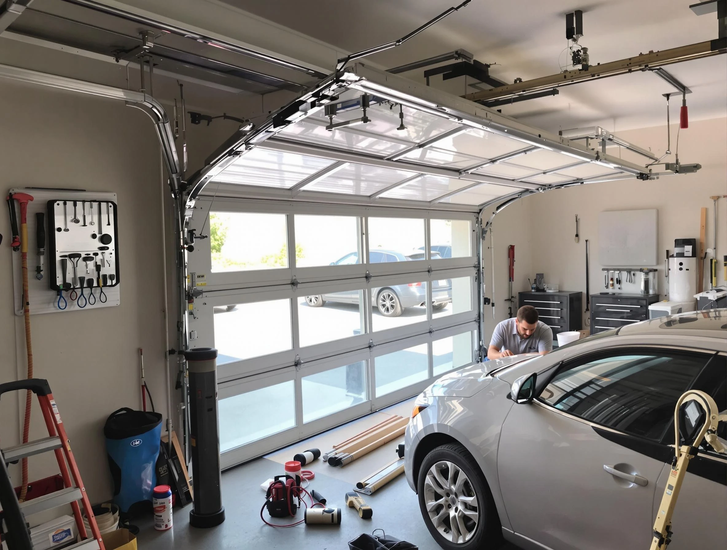 Garage door noise reduction service by Highland Garage Door Repair in Highland