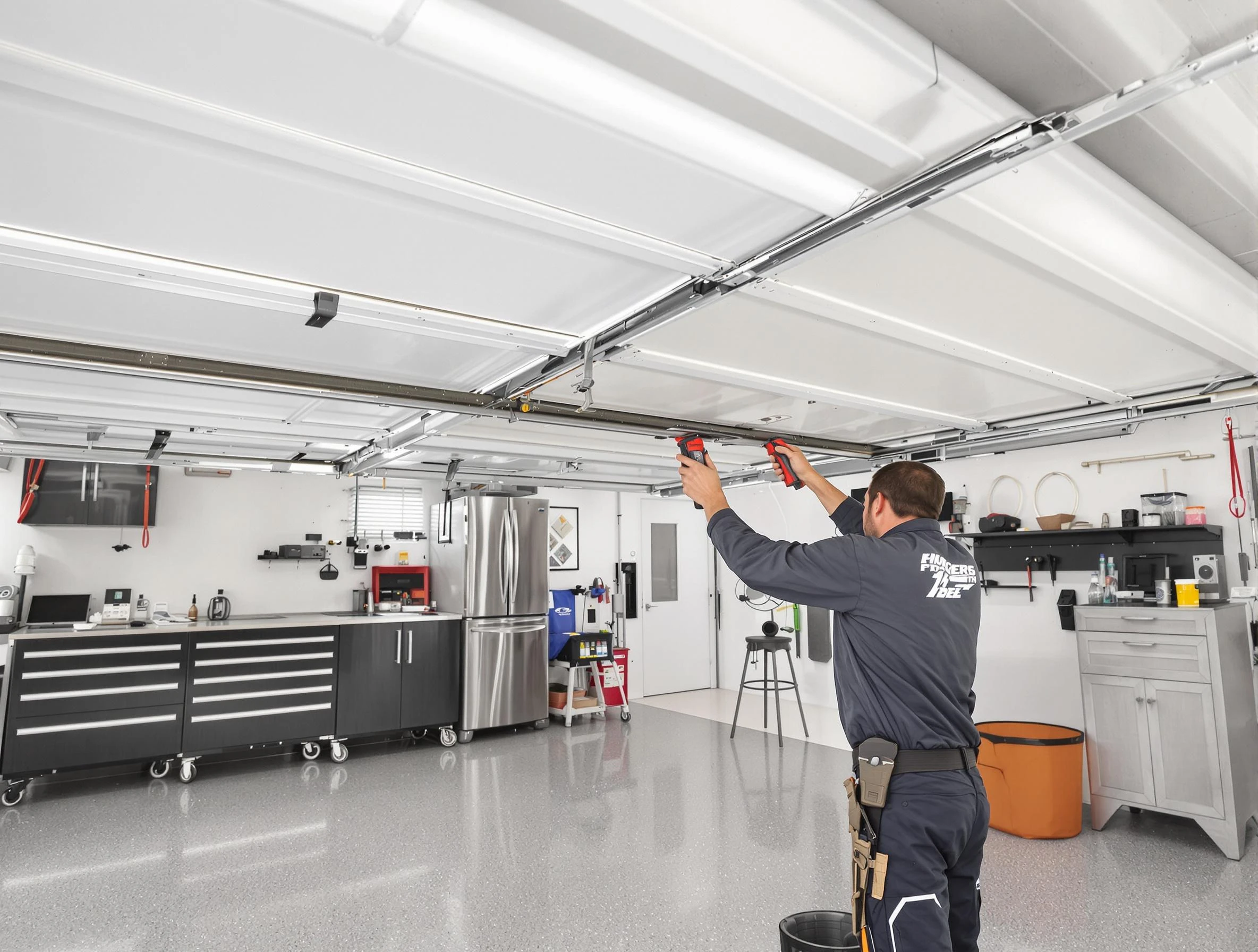 Overhead garage door repair service by Highland Garage Door Repair in Highland